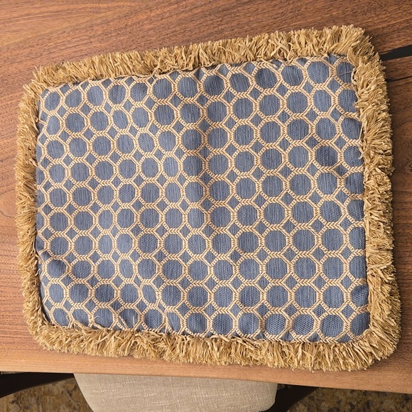 Lumbar - teal and gold accent pillow case - Picture 2 of 4